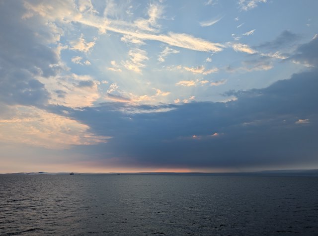 clouds over the water