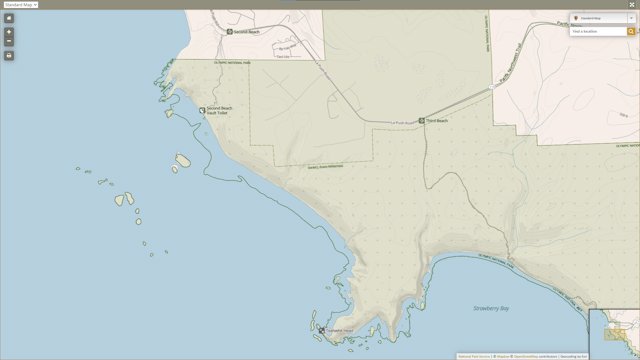 map of the second beach in Olympic National Park